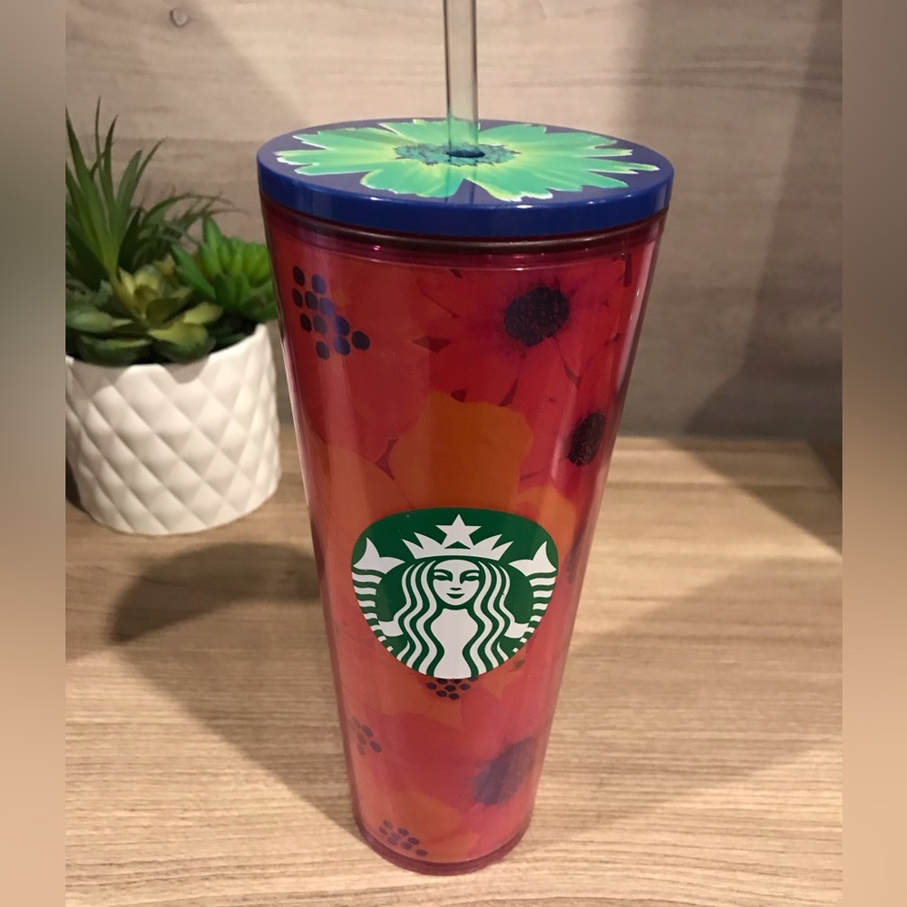 Starbucks Summer 2022 Flower Floral Hibiscus Venti 24oz Cold CupTumbler